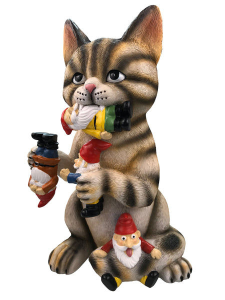 Mischievous Cat Upside Down Gnome - By Mark & Margot