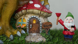 Dinosaur Swinging Gnomes Statue Green  - BY MARK & MARGOT - FREE SHIPPING!