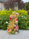 Dinosaur Swinging Gnomes Statue Green  - BY MARK & MARGOT - FREE SHIPPING!