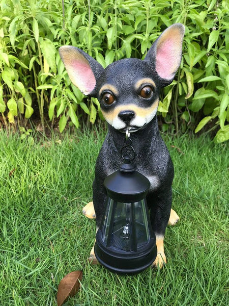 Chihuahua Holding Automic Solar Light - Free Shipping