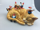Sleeping Cat Gnome Picnic