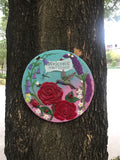Humming Bird Rose Flower Tree Stepping Stone - Pink