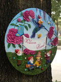 Gnome Tree Face Stepping Stone Welcome Home