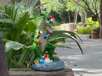 T-REX EATING GARDEN GNOMES MASSACRE - BY MARK & MARGOT