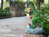 T-REX EATING GARDEN GNOMES MASSACRE - BY MARK & MARGOT