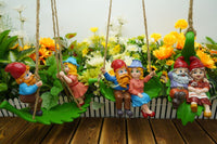 Swinging Gnomes Couple Sitting On Leaf  - BY MARK & MARGOT - FREE SHIPPING!