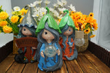 Orb Magic Girl Staff Cracked Glass Sign Solar Powered Statue - BY MARK & MARGOT - FREE SHIPPING!