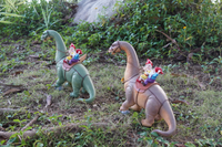 Brontosaurus Dinosaur Gnomes Statue Orange  - BY MARK & MARGOT - FREE SHIPPING!