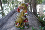 Dinosaur Swinging Gnomes Statue Green  - BY MARK & MARGOT - FREE SHIPPING!