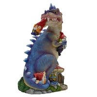 Dinosaur Swinging Gnomes Statue Purple with Plunger Gnome  - BY MARK & MARGOT - FREE SHIPPING!