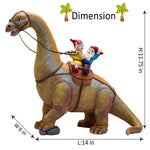 Brontosaurus Dinosaur Gnomes Statue Orange  - BY MARK & MARGOT - FREE SHIPPING!