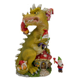Dinosaur Swinging Gnomes Statue Green  - BY MARK & MARGOT - FREE SHIPPING!