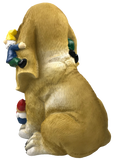Mischievous Dog with angry Shovel Weilding Gnome - Free Shipping!