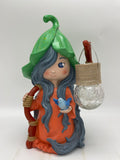 Orb Magic Girl Staff Cracked Glass Sign Solar Powered Statue - BY MARK & MARGOT - FREE SHIPPING!