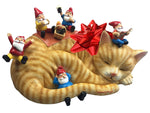 Sleeping Cat Gnome Picnic